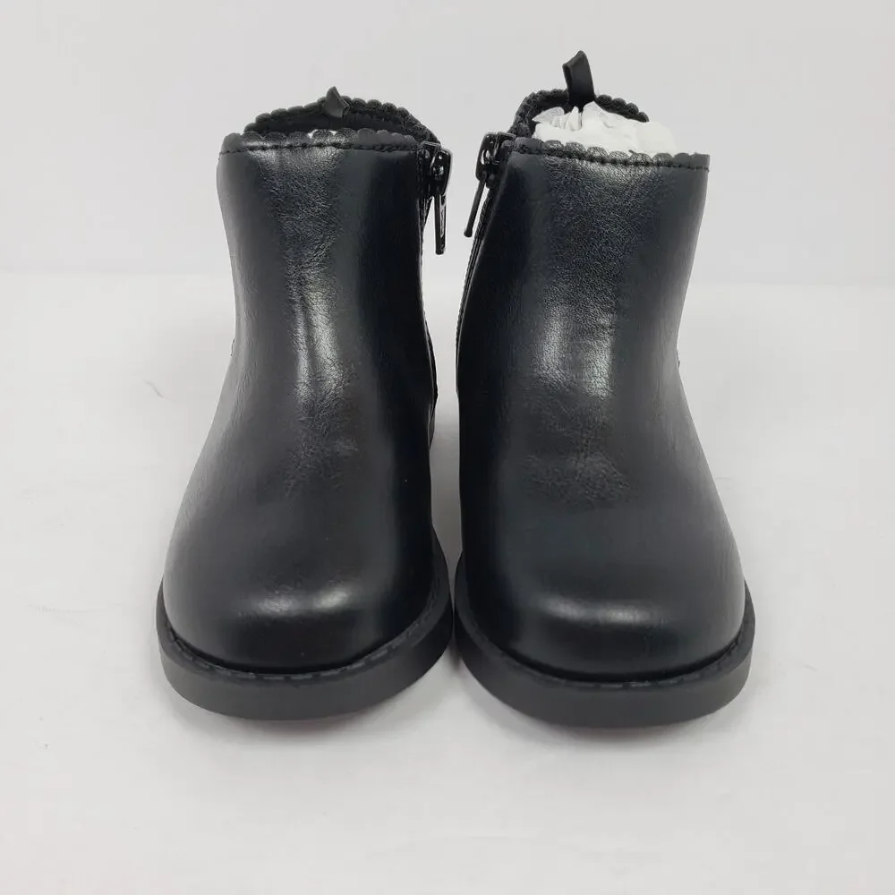 Old Navy Toddler Girls Size 7 Boo Black Side Zip Casual Chelsea Boots